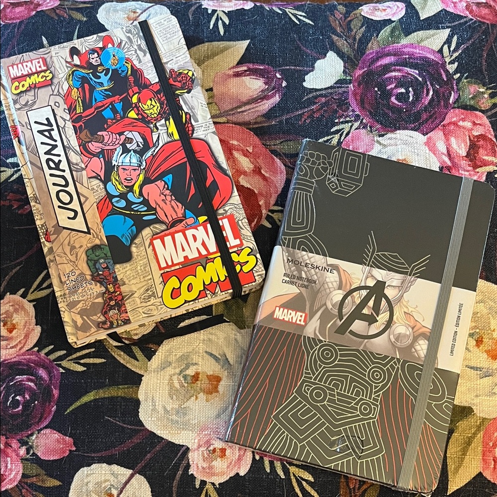 Marvel Comics Journals with Red and Black Designs